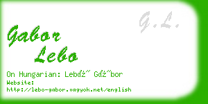 gabor lebo business card